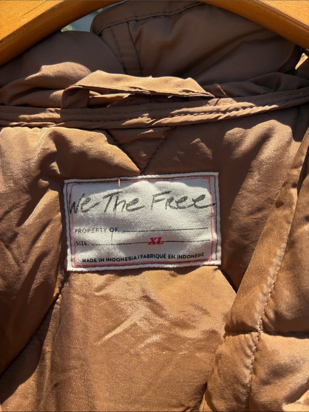 We The Free Free People Joanna Maxi Puffer Jacket In Taupe NWT As Is - Picture 5 of 16